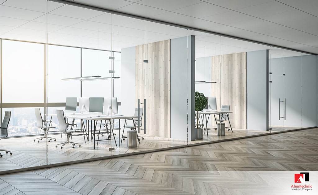 پارتیشن فریم لس شیشه ای